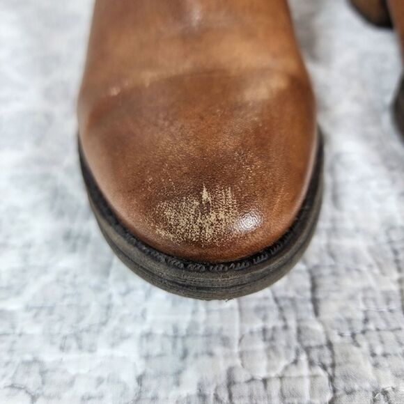 Arturo Chiang Tan Camel Colored Knee High Leather Riding Boots Size 6 - Picture 4 of 8